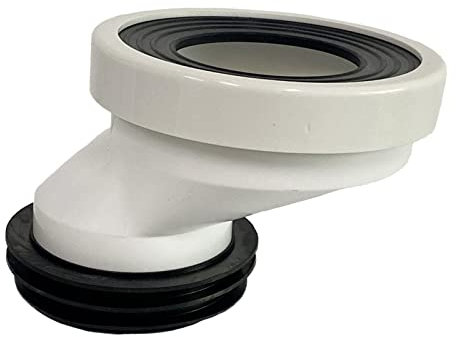Gralara Full Flush Offset Toilet Flange Connector Extension Adapter 4 PVC Toilet Flange Slider for The of Drainage Pans, Shift 5cm