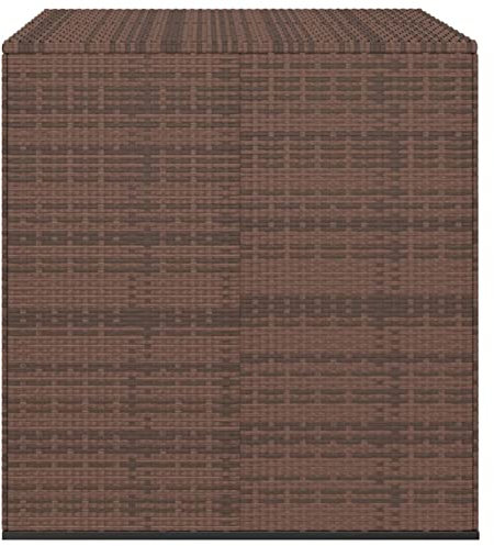 ZHOUMIN Garten-Kissenbox, Gartenbox, Auflagenbox, Gartenschrank, Balkonschrank, Aufbewahrungsbox, Gartenkiste, Balkon Schrank, Outdoor Box, PE Rattan 100x97,5x104 cm Braun