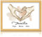Milaboo® Familienposter personalisiert Herzhände A4 I besonderes Geschenk zur Geburt, Taufe, Mama, Papa, Oma und Opa I (3 Hände beige Ohne Bilderrahmen)