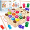 FAMKEEP Jeux Enfants 2 Ans,Jeuxs Montessori,Jouets en Bois Jeu de pêche,Jeuxs Magnetique Enfant,Cadeau Garçon Fille,Jeu de Peche Magnetique,Jeux Enfants Cadeau 2-5 Ans