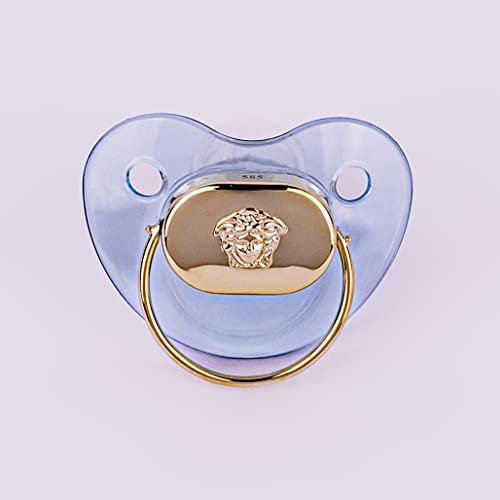 ILYAS GOLD Baby-Schnuller mit 14K 585 Echtes Gold, Perfektes Taufgeschenk - oder Geburtsgeschenk Prince