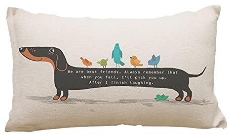 FeiliandaJJ Kissenbezug Niedliche Katze Hund Tier Muster, Kissenhülle Kopfkissenbezug Pillowcase Super Weich Sofakissen für Wohnzimmer Sofa Bed Home Dekoration,30x50cm (T-1)