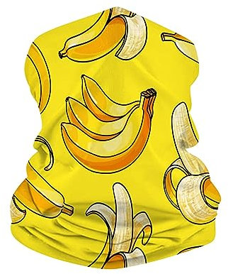 Unisex Sturmhaube, Halstuch, Banane, Früchte, multifunktionale Kopfbedeckung, Snoods, elastisches Halstuch, atmungsaktives Stirnband für Damen und Herren, Motorrad, Camping, Bananenfrüchte, One size