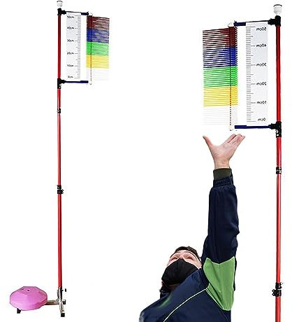 HLGKBY Sprungmess-Teststab-Werkzeug, vertikaler Sprungtester, Basketball-Volleyball-Sprungtest-Bewertungstool, 1,2 m–3,5 m vertikaler Sprungtrainer für Kinder und Jugendliche, tragbares