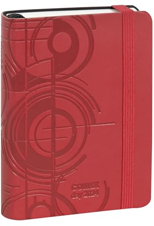 Comix Special, Mignon Kalender 2024, 12 Monate, Tagesansicht, mit elastischer Schlaufe für Bleistift oder Stift, Verschluss mit Gummiband und Lesezeichen, 384 Seiten, Format 9 x 12,5 cm - Rot