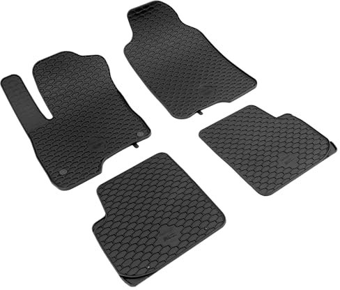 Walser DirtGuard Gummi Fussmatten Auto für FIAT Panda 02/2012-Heute, 100% passgenaue Auto Fußmatten, robuste Universal Fußmatte Auto, Gummimatten Auto