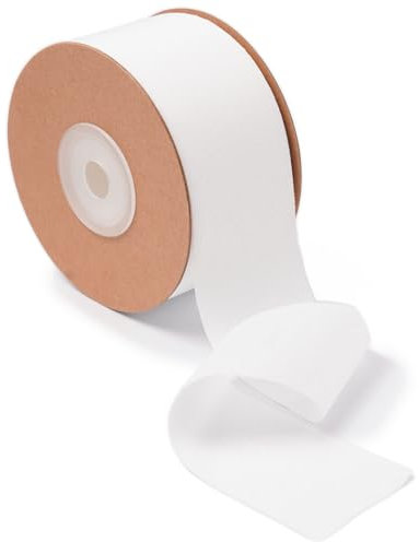 Ligtmor Geschenkband Hochzeit Schleifenband Dekoband 3,8cm x 23m Chiffonband Schleifen Stoffband - Weiß