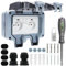 Prise Exterieure Etanche IP66 Double Prise de Courant et Volet de Protection Multiprise Electrique Murale de Jardin, Prise Anti-Poussière et Coupe-Vent avec Interrupteur, Voyant Lumineux (MPG2-FSN)
