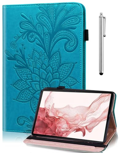 TUOLISG Schutzhülle für Honor Pad X9 29,2 cm (11,5 Zoll) 2023, luxuriöse Schutzhülle aus PU-Leder mit Standfunktion und Eingabestift, Blau