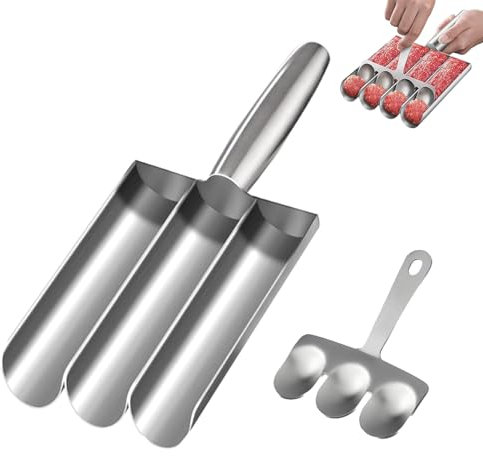 Machine À Boulettes Viande en Acier Inoxydable, Faire des Boulettes De Viande Moule, Fabrication De Boulettes De Viande, Outils De Cuisine, Meatball Maker with Cutting Spade