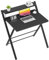 GreenForest Folding Desk with Monitor Shelf,Medium Size Computer Desk No-Assembly,Small Desk for Small Space,Black