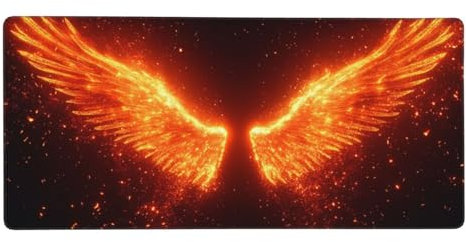 Tapis de Souris XXL 62.9x31.5 inch Grand Tapis Souris Rouge Gaming Mousepad Aile Mouse Pad XL- avec Base en Caoutchouc Imperméable et Antidérapante pour PC Bureau Travail Jeux Ordinateur Portable-C523