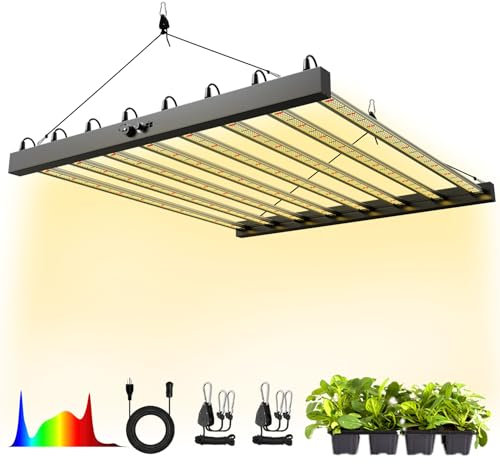 Enlfjoss 800W LED Pflanze wachsen Lichter, aktualisiert dimmbar 6x6 Ft Abdeckung Vollspektrum Daisy Chain Pflanze wachsen Licht für Indoor-Pflanzen wachsen vertikale Landwirtschaft