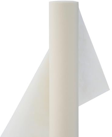 Simurq Einweg Tischdeckenrolle in 1,18 x 25 m, Stoffähnliches Vlies Tischdecke Rolle, Hochwertige Meterware Tischtuch (Creme, 1,18 x 25 M)