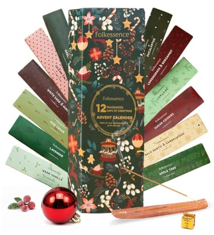Folkulture Christmas Incense Sticks Set – 240 Premium Organic Sticks, Slow Burning Non-Toxic Incense for Home, Meditation & Relaxation, for Women & Wellness Lovers