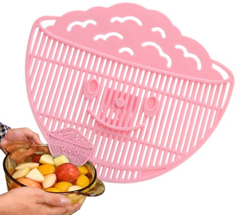 Clip On Colander - Portable Fine Mesh Strainer That Clips to Any Pot | Kitchen Gadget for Washing Rice, Pasta, Vegetables & Fruits | Space-Saving Design for Small Kitchen, Apartment & Dorm