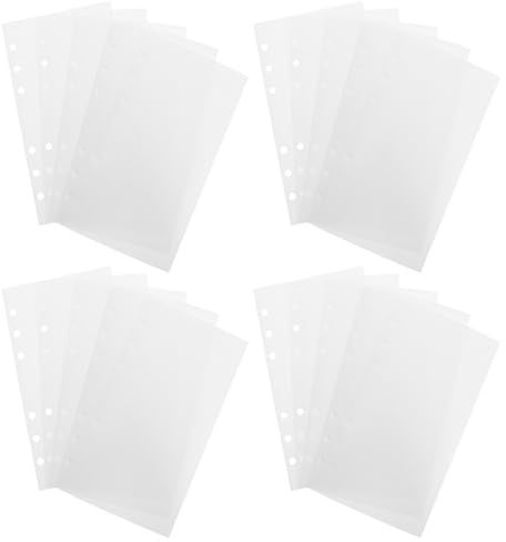 HOODANCOS A6 Nachfüllpackung für Sticker Sammelalben – 40 Doppelseitige Ablöseblätter aus Trennpapier für 6 Ring Ordner Wiederverwendbar für Scrapbooking und Journaling