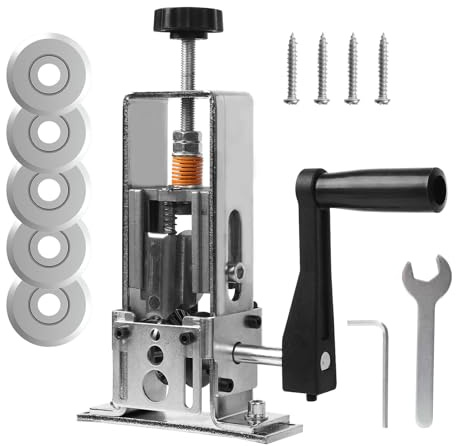 GAESHOW Pelacables Manual Automático, 1-25mm Pelador de Cables Electricos para Manivela o Taladro, con 5 Cuchillas de Repuesto, Herramienta de Pelado de Residuos de Cables para Reciclaje de Cobre