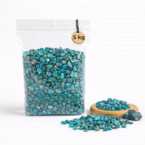 Deko-Granulat türkis-blau Ø 5-8 mm staubfrei - 5 kg kleine Deko-Steine als farbige Streudeko