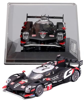 Bburago – Toyota GR010 Hybrid 2024#7 mit Vitrine im Maßstab 1:43, Diecast-Modell Endurance Racing, detailgetreue Nachbildung, offizielle Toyota-Lizenz, empfohlenes Alter 14+ Jahre