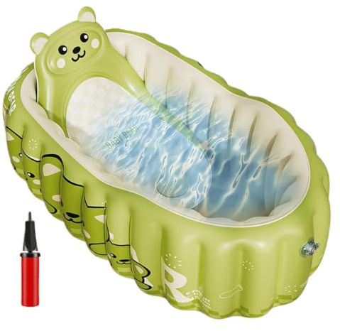 Bañera hinchable – Bañera portátil hinchable para – Accesorio de baño ducha plegable para playa camping viajes