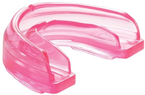 ShockDoctor Single Braces Mouthguard for Men and Women - Pink - Mouthguard Designed for Playing Sports: Rugby, MMA, Boxing, Lacrosse, Basketball and Other Contact Sports.