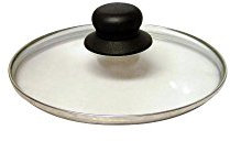 Baumalu, Couvercle en Verre Cerclé Inox 32 cm avec Bouton Bakélite - Couvercle Universel pour Casserole, Poêle, Marmite et Sauteuse - Argenté, Pratique et Durable