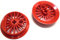 LEGO 2 Stück Eisenbahn Dampflok-Räder in ROT Durchmesser 37mm.