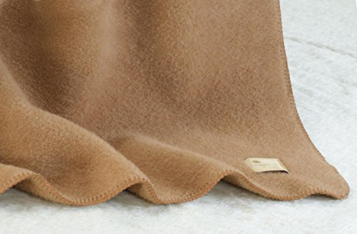 Wohnen & Accessoires GmbH & Co. KG Wolldecke aus 90% Schurwolle und 10% Alpaka in 145x200-220cm umkettelt (145x200cm)