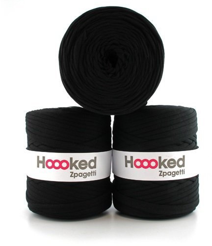 Hoooked Zpagetti Textilgarn 120 m Rolle Wahl (schwarz)