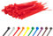 Gocableties - Collier de Serrage en Nylon - 100 mm x 2,5 mm - Rouge - Attache Câble Petit Format - Serre-Câbles - Lot de 100 Pièces