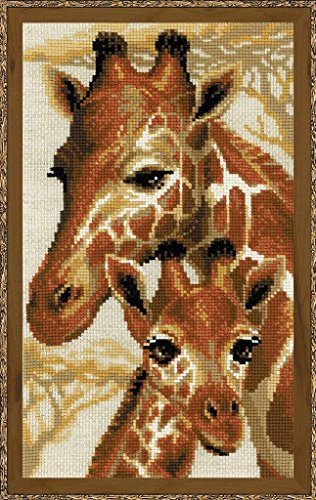 Riolis Stickbild-Set Kreuzstich Giraffen, Zählmuster