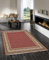 Rug Studios Teppich Bikaner Mir | handgeknüpft | Farbe: Rot; Größe: 40 x 60 cm | strapazierfähig und leicht zu reinigen | Wohnzimmer | Schlafzimmer