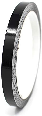 10 Meter (0,79€/Meter) Zierstreifen Auto Motorrad Boot Modellbau Farbauswahl - Finest Folia Dekorstreifen Seitenstreifen Klebestreifen (Schwarz Glanz, 6mm Breite)