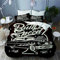 PENGTU Bettwäsche-Set, Mikrofaser,Rockabilly Cartoon Retro Hot Rod Amerikanischer Oldtimer Klassischer Cooler Coupé Motor,1 Bettbezug 135 x 200cm+ 2 Kopfkissenbezug 80x80cm