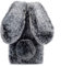 HongHushop Cute Rabbit Case Plush Cover for iPhone 8 Plus / 7 Plus Case Super Soft Warm Fluffy Furry Bunny Ears Shockproof Back Case Cover Chic Bling Crystal Diamond Bowknot Case -Dark grey