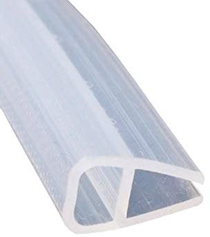 Mintice Bath Door Seal Strip Shower Screen Window Gap Seal Curved Flat Rubber Glass Bottom Weather 10mm 39 inch U Shape