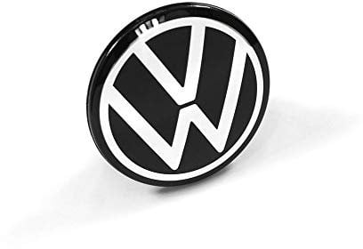 Volkswagen 5H0601171FOD Nabenkappe Ersatzteil (1 Stück) Abdeckkappe Nabenabdeckung Radnabenkappe Nabendeckel Abdeckung Alufelge schwarz/chrom 65mm