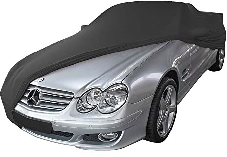 Star Cover Indoor Autoabdeckung kompatibel mit Mercedes-Benz SL-Class R230 mit Spiegeltaschen SUPER Soft Stretch