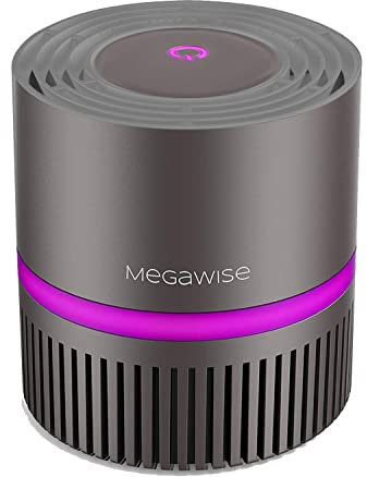 MEGAWISE H13 HEPA Air Purifier for Home & Office – Compact Air Cleaner with 3-Stage Filtration, 24dB Quiet Operation, Filter Change Indicator – Ideal for Bedrooms, Small Rooms & Desktops (EPI810)