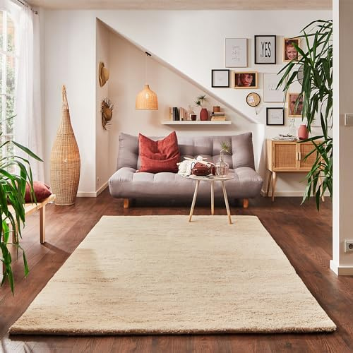 Steffensmeier Berber Teppich Nador | 100% Schurwolle | Handgeknüpft |15/15 Double | Jaspe, Größe: 90x160 cm
