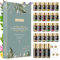 MAYJAM Coffret Huiles Essentielles 28pcs - Coffret Cadeau D'huiles Essentielles pour Humidificateur, Diffuseur, DIY, Maison, 24 Huiles Essentielles à L'unité + 4 Mélanges Huiles Essentielles