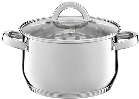 AMBITION Edelstahl Topf Induktion 1,9 l Berry ⌀ 16 cm Kochtopf mit Deckel alle Herdarten Spülmaschine