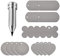 Metal Engraving Tools, Engraving Tip Etching Tool with 16 Pieces Assorted Metal Stamping Blanks Compatible with Explore, Explore Air (Heart, Bone, Round, Strip)
