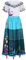 Funhoo Erwachsene Mirabel Kostüm Prinzessin Geburtstag Party Geschenk Dress Up Frauen Blume Gedruckt Frühling Sommer Kleid Top Rock mit Ohrring Brille Karneval Halloween Maskerade Cosplay (XXL, Blau)