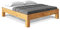 moebel-eins CURBY 4-Fuß-Bett ohne Kopfteil, Material Massivholz, rustikale Altholzoptik, Fichte, 200 x 220 cm, Natur, Standardhöhe