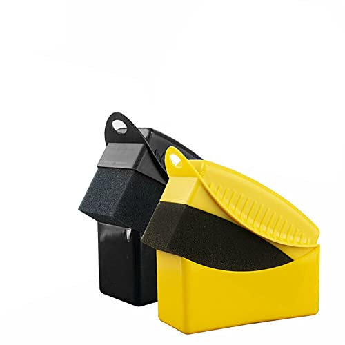 WANGCL Lot de 2 éponges d'épilation à la cire pour roue de voiture avec étui de nettoyage pour pneu de voiture