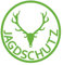 Jagdschutz Aufkleber Jagdbetrieb Sticker Geweih (Motiv 8, Hellgrün)