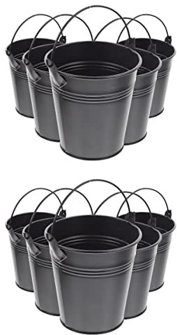YARNOW 10 Macetas Multifuncionales para Interior Jardín Hogar Suculentas Colgantes Lata Pequeña Redonda Y Granja Lata Rústica Pequeña Valla Exterior con Jarrón
