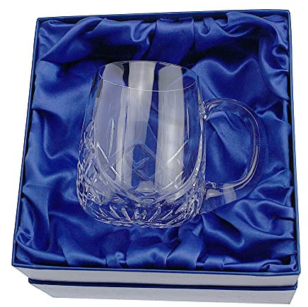 jewellerybox Lead Crystal Cut 1 Pint Glass Short Round Tankard